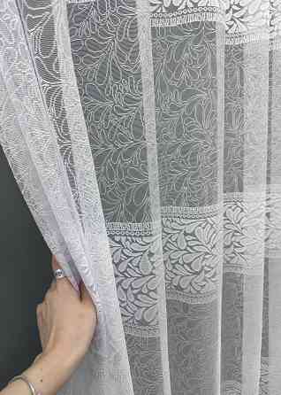 Тюль VR-Textil 1530т Премиум Жаккард Белый 300х270 см (42-0348) Киев