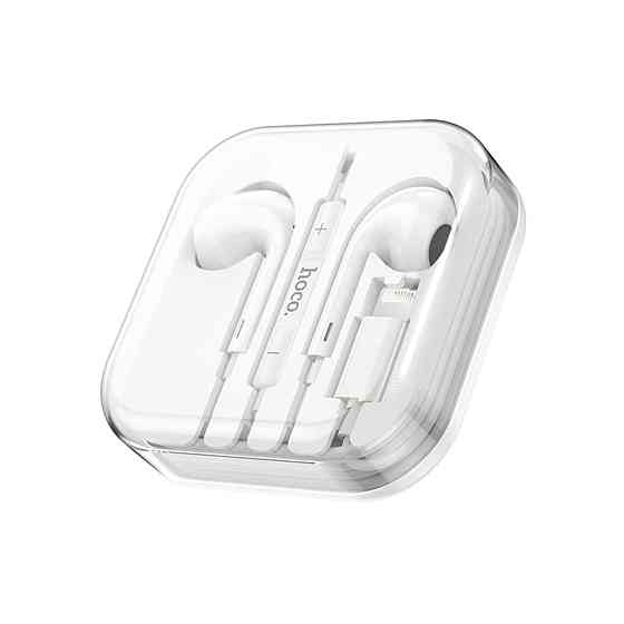 Навушники HOCO M1 Max crystal earphones for iP with mic White Київ