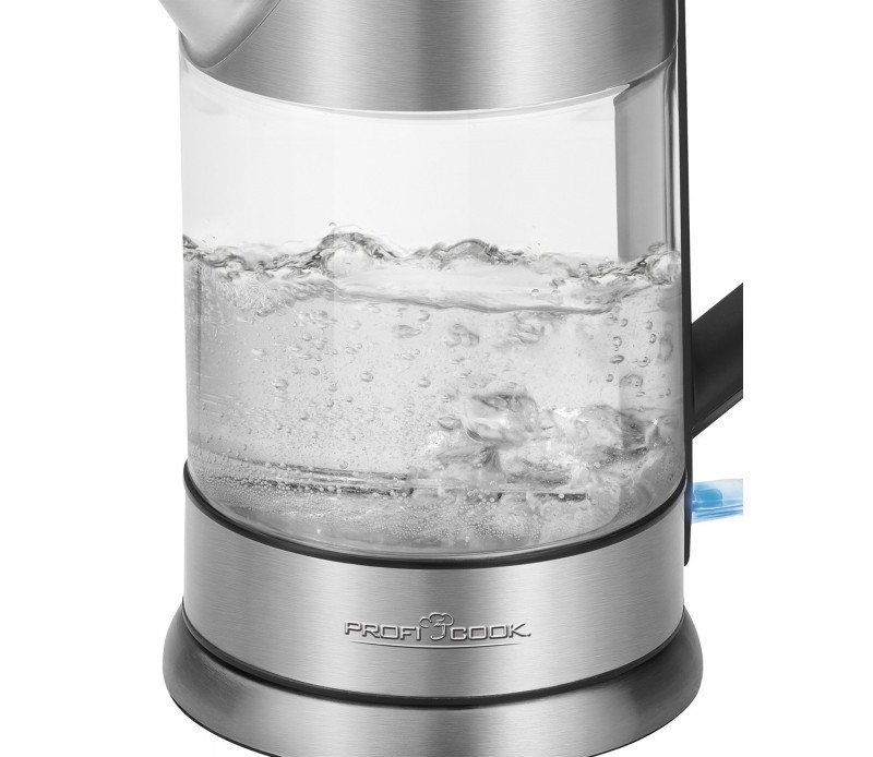 Електричний чайник скляний 1.5 літра з підсвічуванням Profi Cook PC-WKS (1107) 2200 Вт Нововолинськ - фото 3