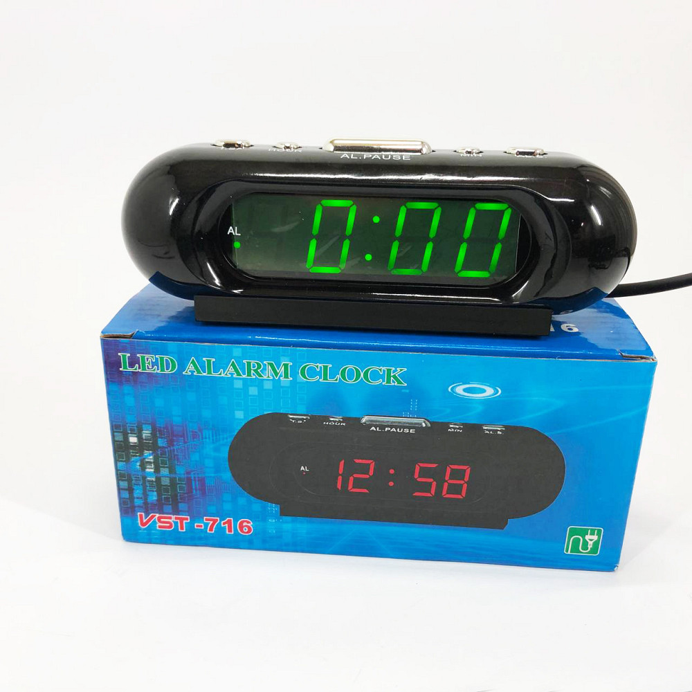 Настольные часы с автоматической подсветкой, Настольные часы с будильником Лед RL-86 Львов - изображение 6