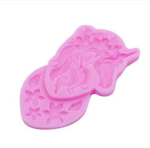 Силиконовый молд Единорог 66 на 115 мм розовый Киев