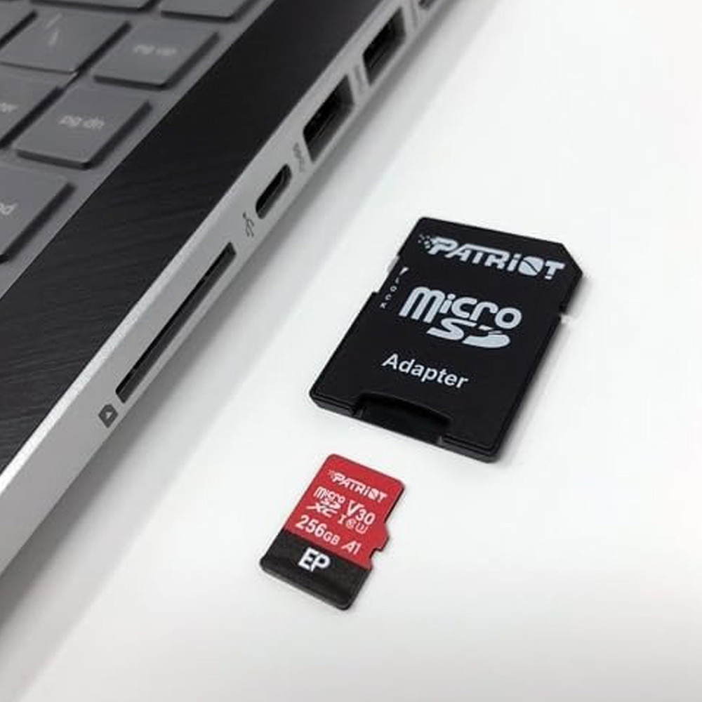 Карта пам'яті microSDXC (UHS-1 U3) Patriot EP Series 256Gb class 10 V30 (R-100MB/s, W-80MB/s) (adapter SD) Київ - фото 4