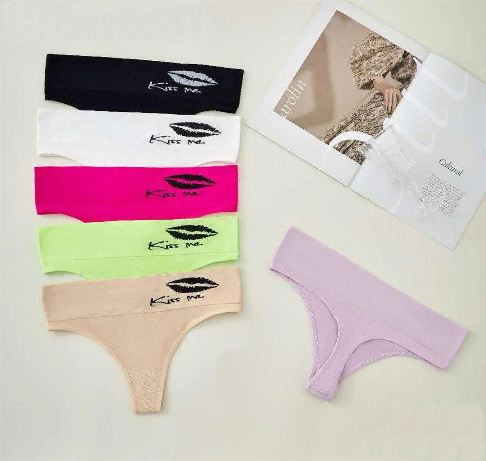 Трусики жіночі безшовні стрінги Бежевий S/M Харків - фото 1