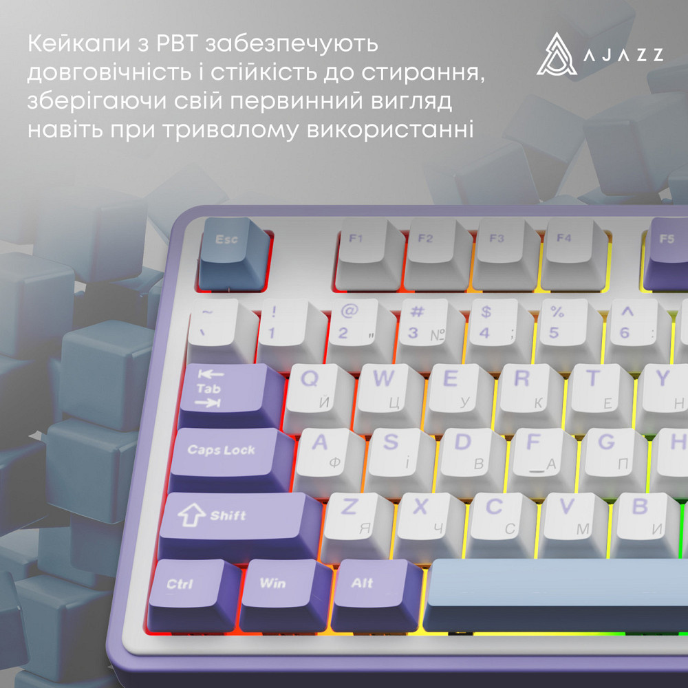 Клавіатура бездротова Ajazz AK980 V2 Maillard Switch White (AK980-V2-M-PWB) ( 21158 ) Харьков - изображение 12