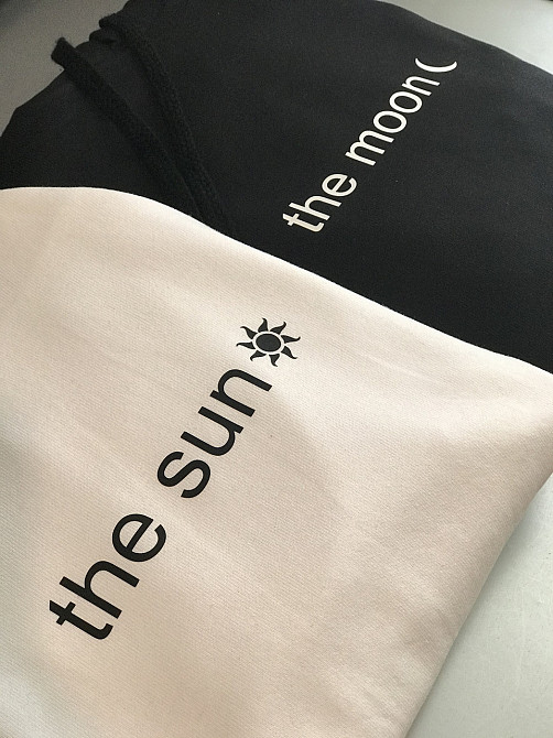 Парні толстовки з капюшоном для хлопця та дівчини!  The Sun \ The Moon Чернівці - фото 2