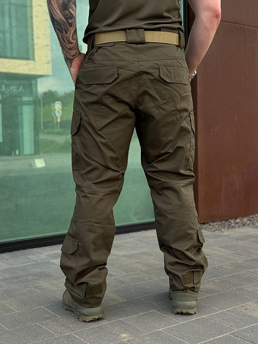 Літні армійські штани ріп-стоп олива, тактичні бойові чоловічі штани для військових і ЗСУ Львів - фото 3