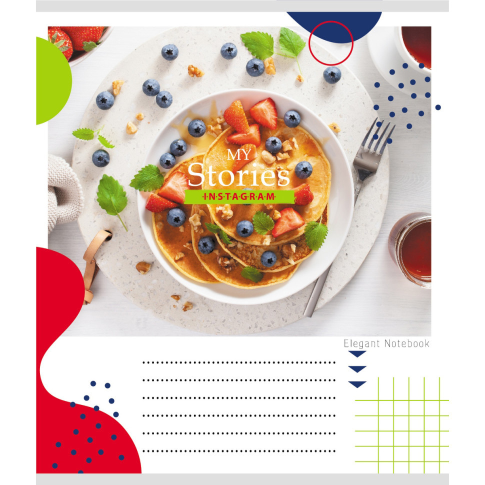 Зошит учнівський "Інста сторі" 012-510249C-1 в косу лінію, 12 аркушів Вінниця - фото 1