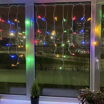 Гірлянда ColorWay Бахрома 3мx0.6м 100Led IP20 кольорова (CW-GF-100L36VMC) Вінниця - фото 4