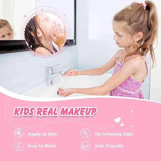 Набор детской косметики Princess Toy 25 предмета в чемодане с єдинорогом розовий Киев