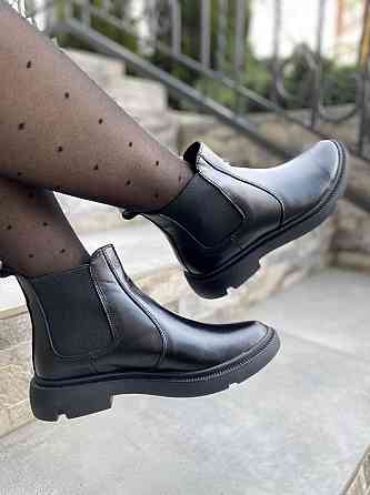 Черевики жіночі M.KRAFT чорні шкіра натуральна висота 11см (4396) Коломыя