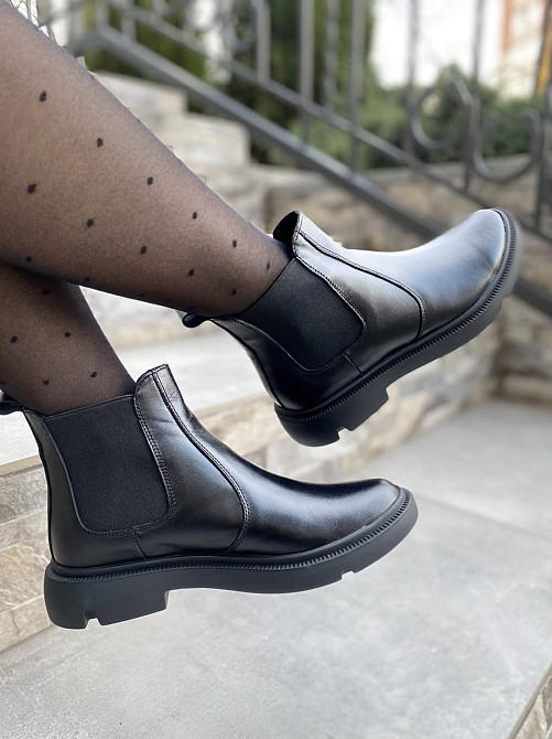 Черевики жіночі M.KRAFT чорні шкіра натуральна висота 11см (4396) Коломыя - изображение 5