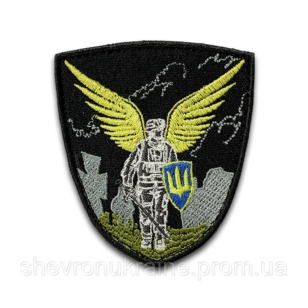 Шеврон Янгол ЗСУ (Форма щит. На липучці) Розмір 8x7см Київ - фото 4