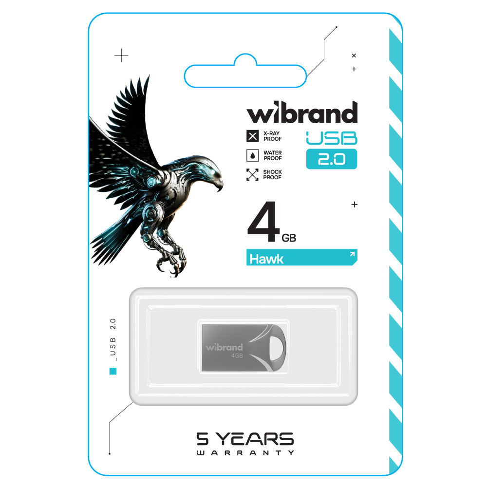 Флешка Wibrand 4Гб Silver Київ - фото 2