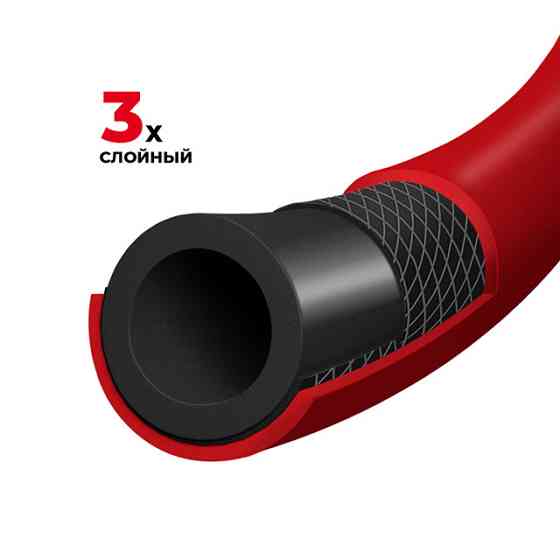 Шланг гибридный, профессиональный, 20 атм, 6×11 мм, 10 м, с латунными быстроразъемными соединениями, STORM INTERTOOL PT-1761 Киев