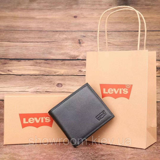 Чоловічий шкіряний гаманець Levis (4452) Київ - фото 7