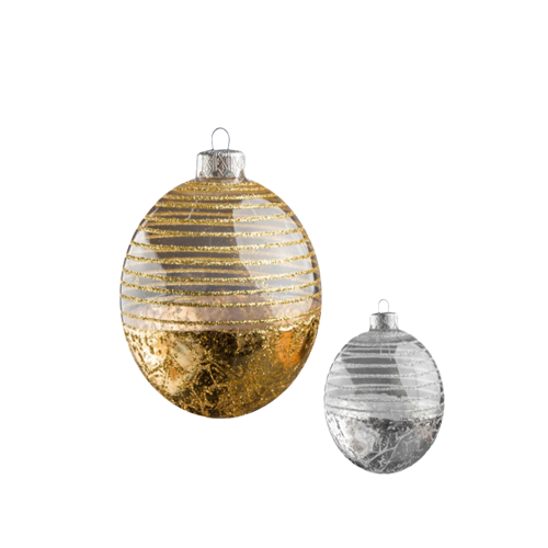 Ялинкова куля Пів-Ретро d10см прозорий КС Житомир - изображение 2