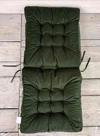 Подушка для стільців (50x120х8 см) подвійна Decorator Флокс колір зелений 84-154 Київ