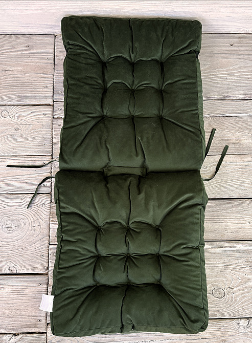 Подушка для стільців (50x120х8 см) подвійна Decorator Флокс колір зелений 84-154 Київ - фото 4