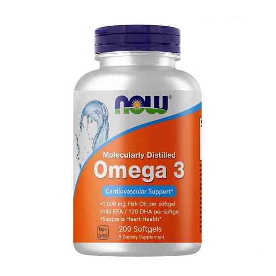 Омега-3 кислоти Now Omega 3 1000 mg 200 sgels Луцьк