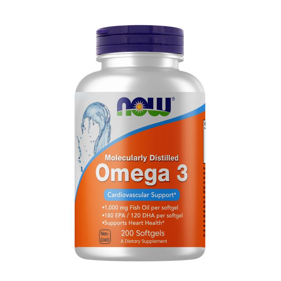 Омега-3 кислоты Now Omega 3 1000 mg 200 sgels Луцк - изображение 1