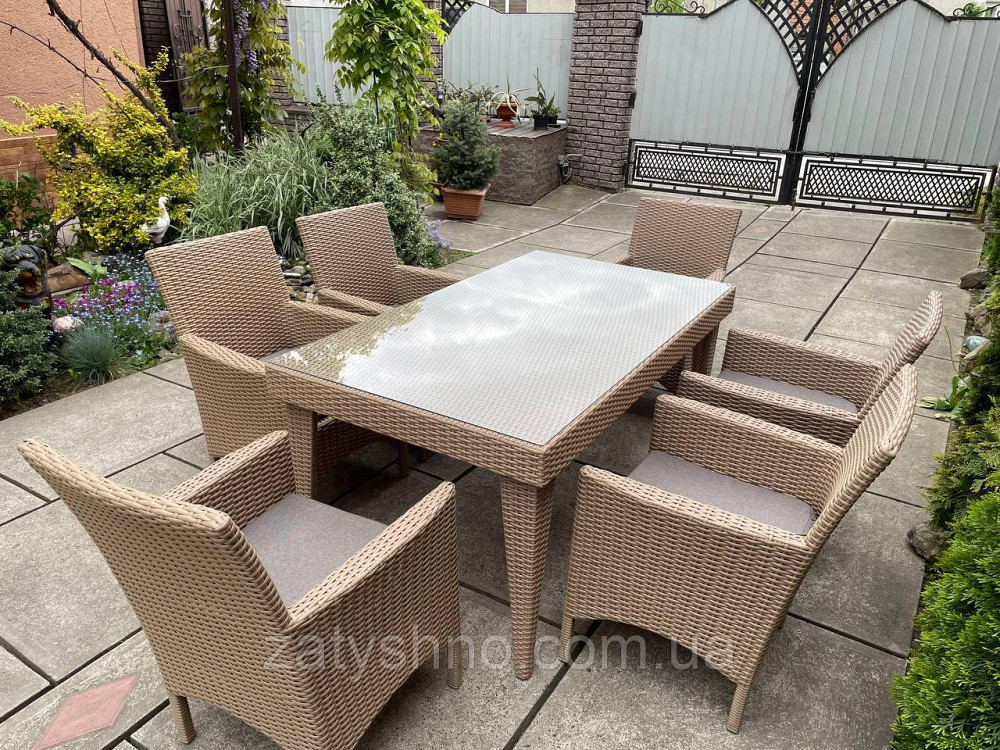 Ротанговая мебель  с 6 креслами и большим столом Киев - изображение 1