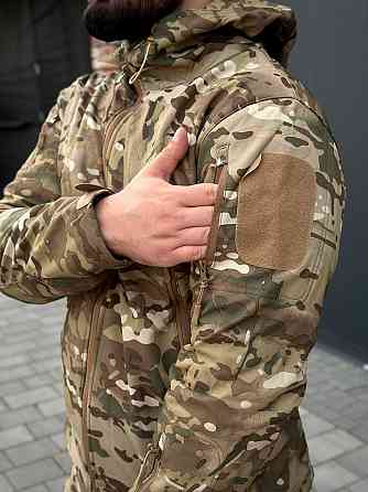 Демісезонний чоловічий армійський костюм мультикам, тактична форма софтшел, зручний крій Львів