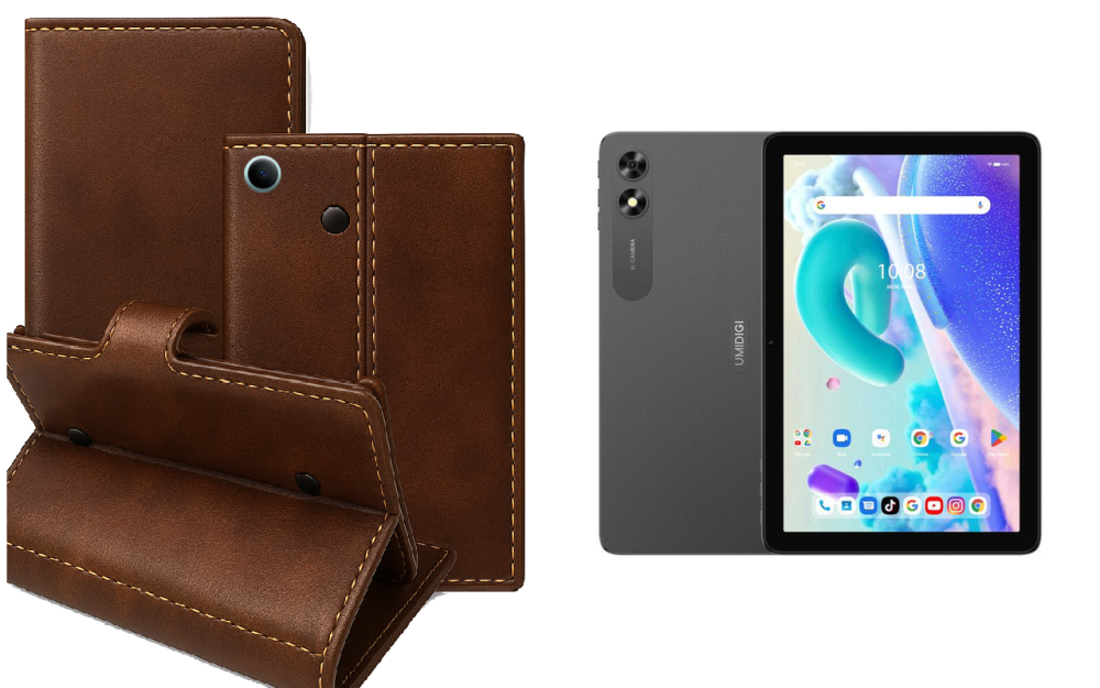 Книга-трансформер для планшета Umidigi G2 Tab, цвет Black Buno-Red Киев - изображение 1