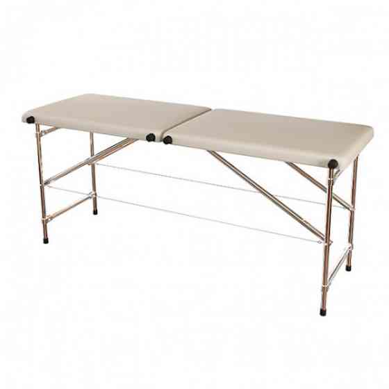 Масажний стіл-кушетка Стандарт Хром Слонова кістка Київ