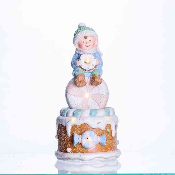 Yiwu Новорічна декоративна фігурка з підсвіткою 10.5×10.5×20.5 см Новорічний декор Дитина на "с Коломия