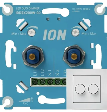 Регулятор яскравості світла ION INDUSTRIES (подвійний вимикач) Луцк - изображение 1