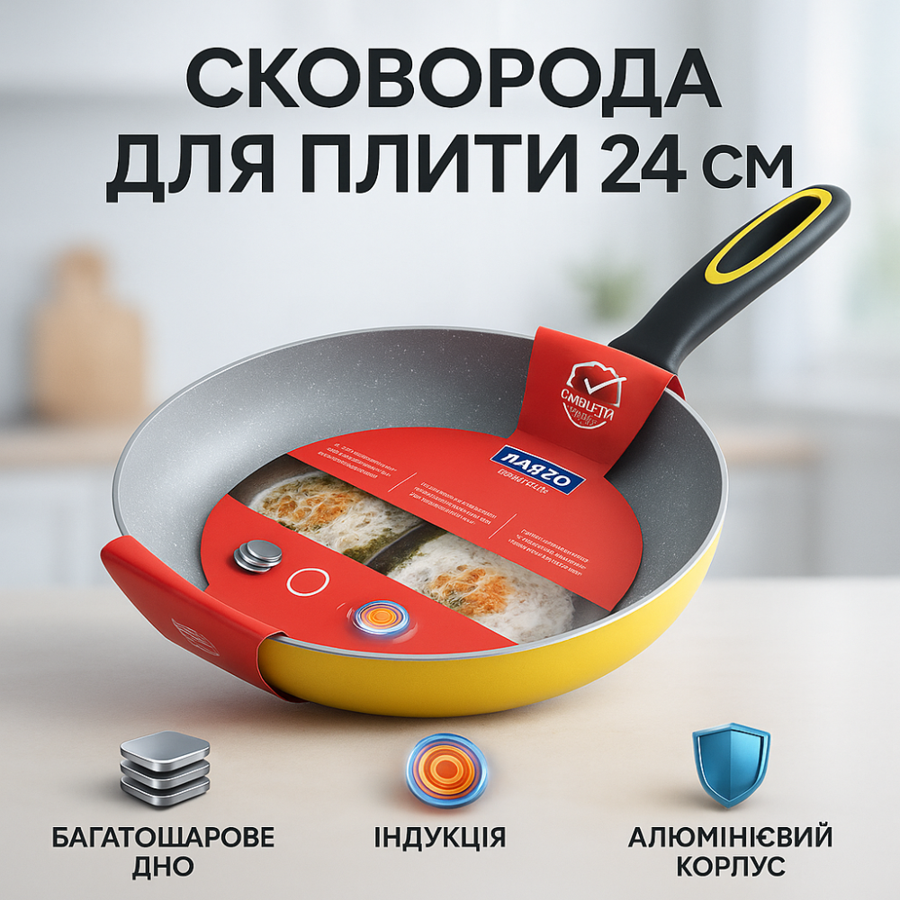 Сковорода для любителей готовить Magio, Сковорода с алюминиевым слоем для дома очистки HN-67 Львов - изображение 19