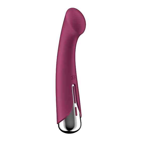 Вібратор з ротацією Satisfyer Spinning G-Spot 1 Red, плоский майданчик для стимуляції точки G Sex Aura Київ