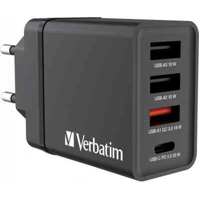 Зарядное устройство Verbatim USB 30W PD3.0 4-ports black (49700) Винница