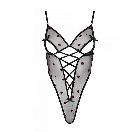 Эротическое боди с рисунком Passion LOVELIA BODY XXL/XXXL, black Sex Aura Киев