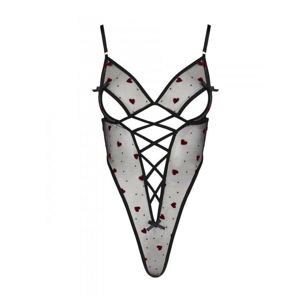 Еротичний боді з малюнком Passion LOVELIA BODY XXL/XXXL, black Sex Aura Київ - фото 5
