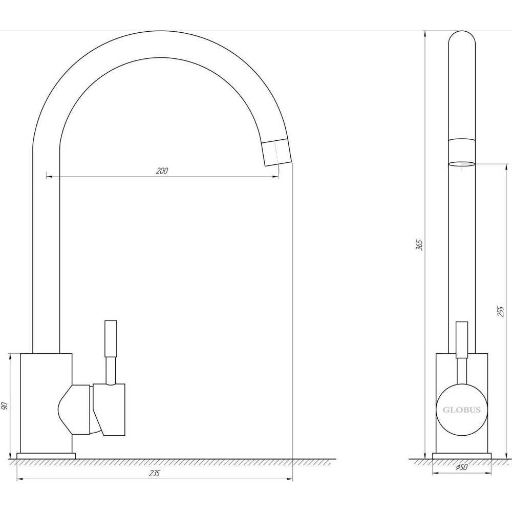Змішувач для кухні Globus Lux ALPEN SUS-203S-BB Київ - фото 5