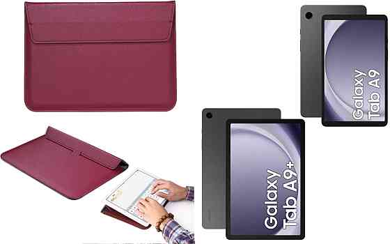 Чохол-конверт VitoCase для Samsung Galaxy Tab A9, Galaxy Tab A9+, з функцією підставки для планшета Бордовий Київ