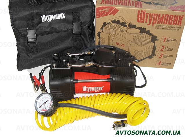 Компрессор Штурмовик AC-72 150psi/25Amp/60л/шл/клеммы/2цил Винница - изображение 1