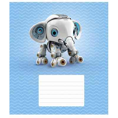 Зошит Школярик Robot animals 12 аркушів лінія (012-3331L) Вінниця