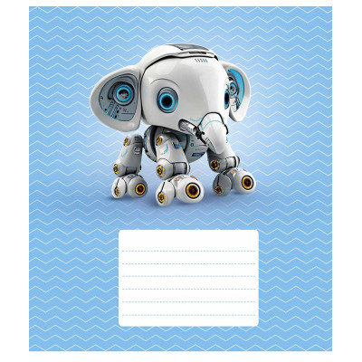 Зошит Школярик Robot animals 12 аркушів лінія (012-3331L) Вінниця - фото 2