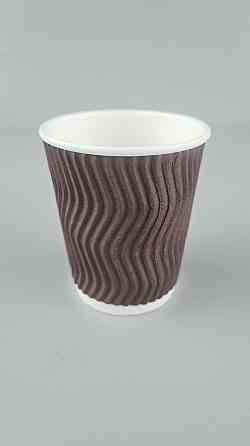 Стакан гофрований 175мл " Коричневий "Маестро (20 шт) Харків