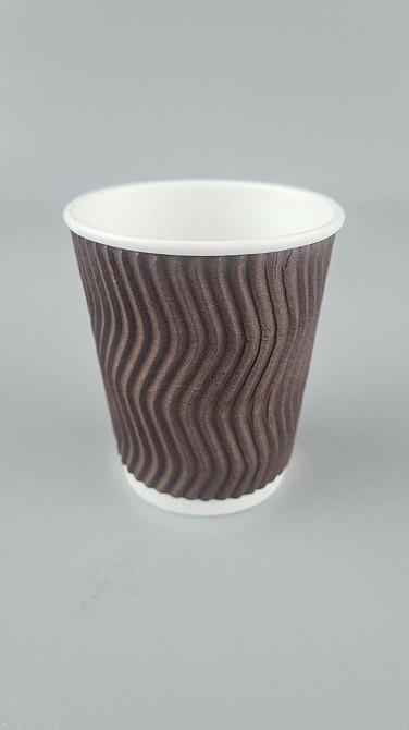 Стакан гофрований 175мл " Коричневий "Маестро (20 шт) Харків - фото 2