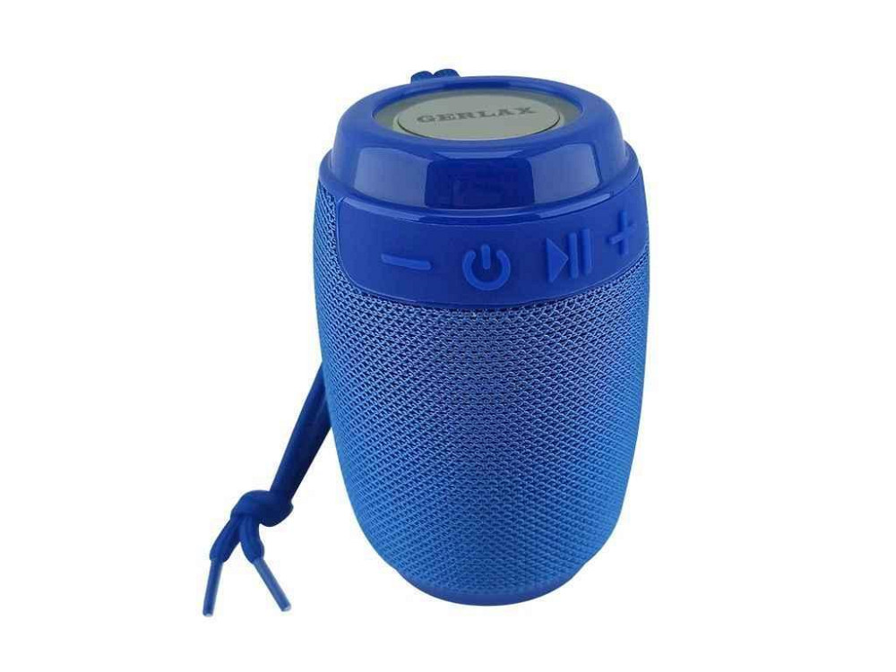Портативная колонка GS-17 5W/LED/BT5.3/USB/AUX/microSD/FM/1200mAh 8x8x12см синяя ТМ GERLAX Киев - изображение 1