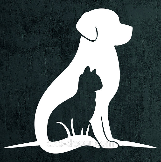 Декоративне настінне 3D Панно «Собака та кіт» Декор на стіну з об'ємом Київ - фото 6