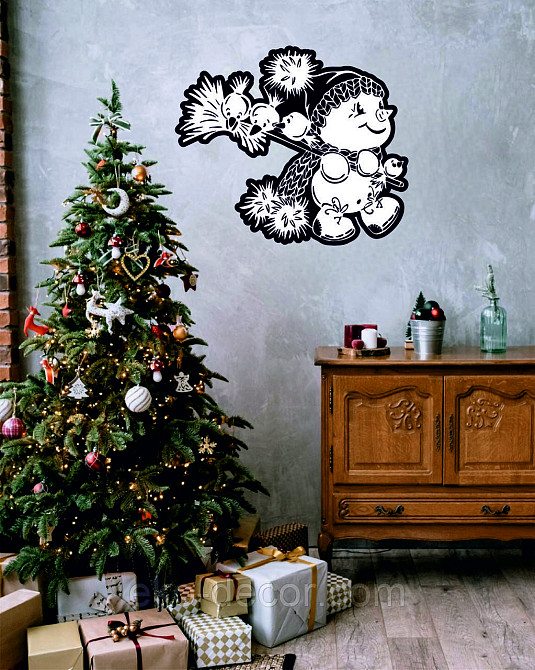 Декоративне настінне Панно «Сніговик», Декор на стену Київ - фото 1