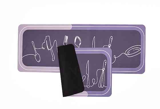 Yiwu Набір кухонних килимків 2 шт вологостійкі для підлоги HP-42-13V Коломыя