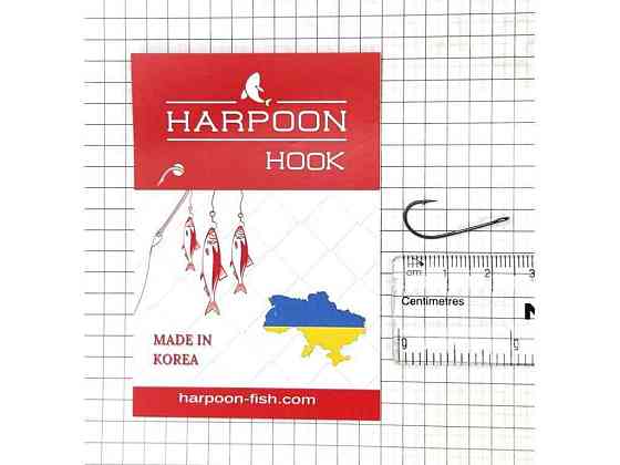 Гачки одинарні 4 (5шт/уп) BIG EAR ТМ HARPOON Київ