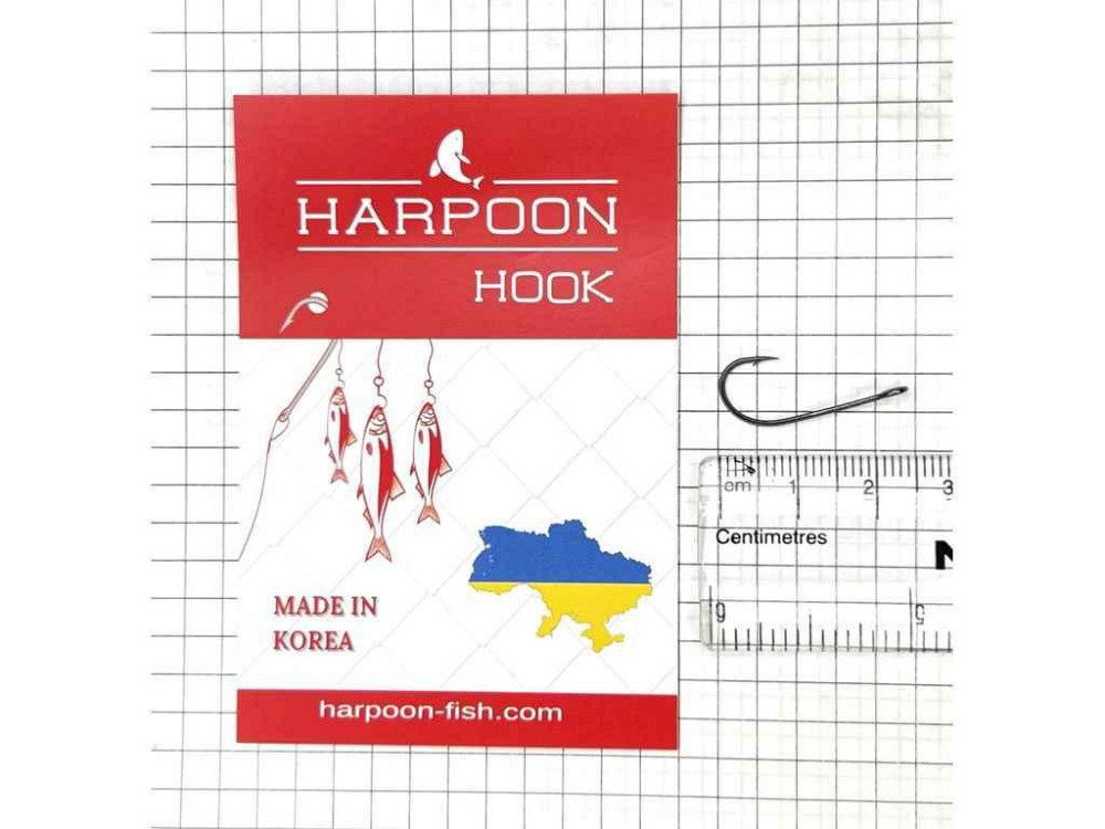 Гачки одинарні 4 (5шт/уп) BIG EAR ТМ HARPOON Київ - фото 1