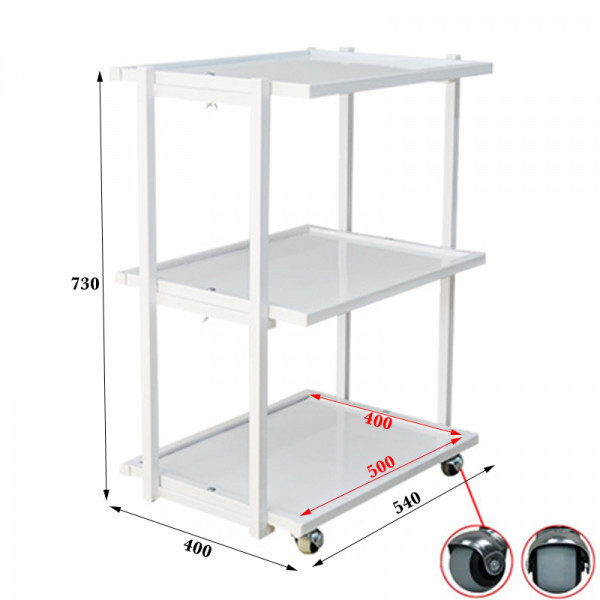 Тележка  косметологическая Профи белая,UK-01 Киев - изображение 2