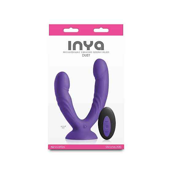 Подвійний дилдо з вібрацією NS Novelties INYA - Duet - Purple Sex Aura Київ